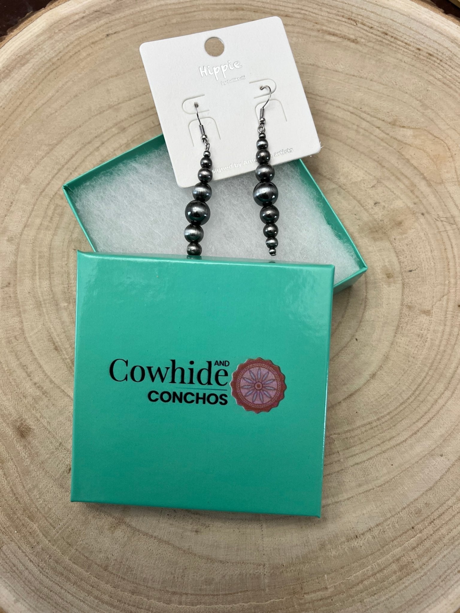 Graduated Faux Sterling Pearl Earrings