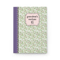 Grandma's Recipes Notebook: Green Flower