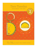 Taco Tuesday Keychain + Pin Gift Set