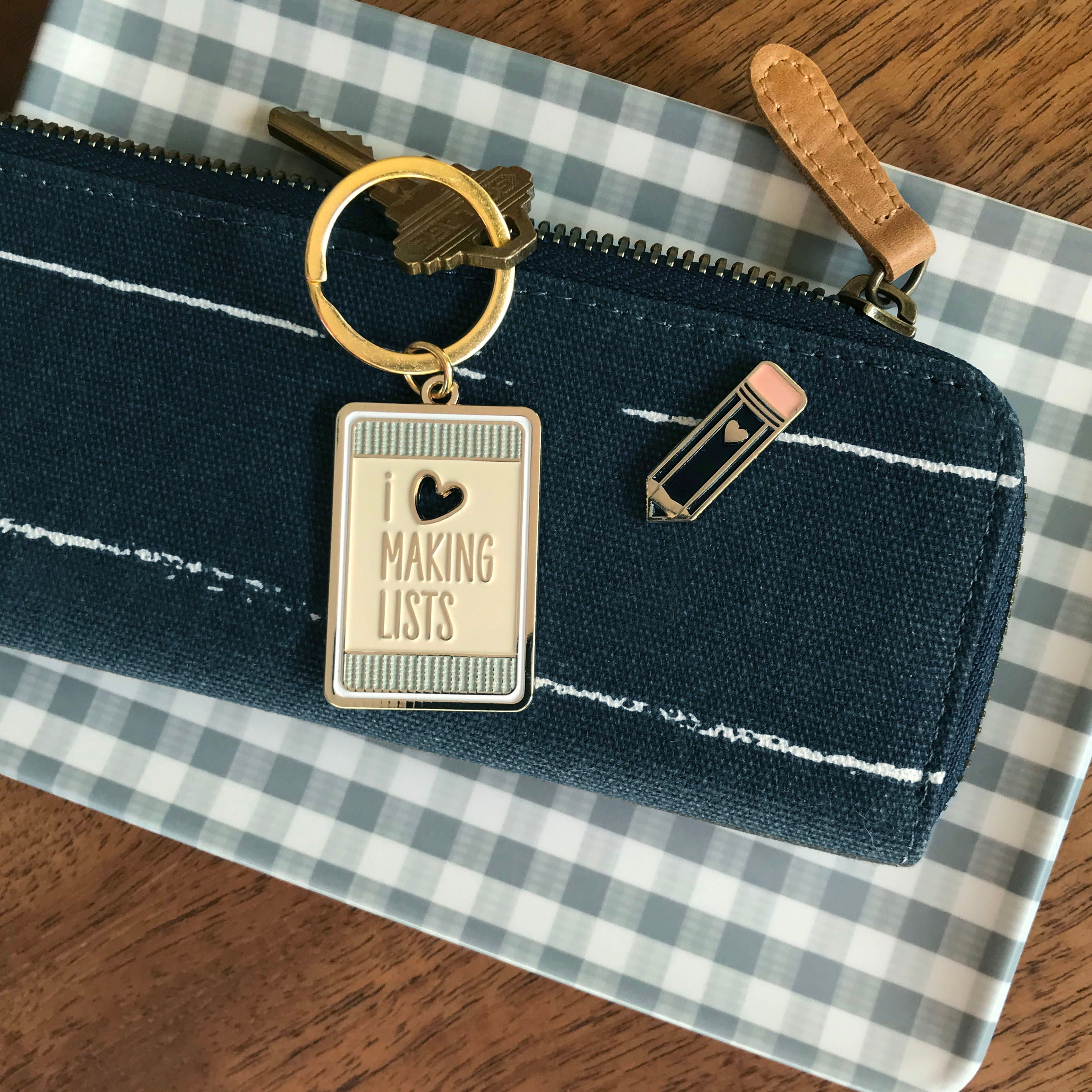 Make a Plan Travel Buddies Keychain + Pin Gift Set
