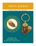 W'otter Fun Travel Buddies Otter Keychain + Pin Gift Set