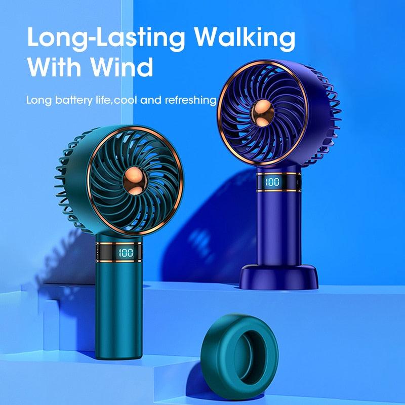 Hand Fan New Handheld Mini Fan USB 5000mAh Rechargeable Mini Portable Small Pocket Fan