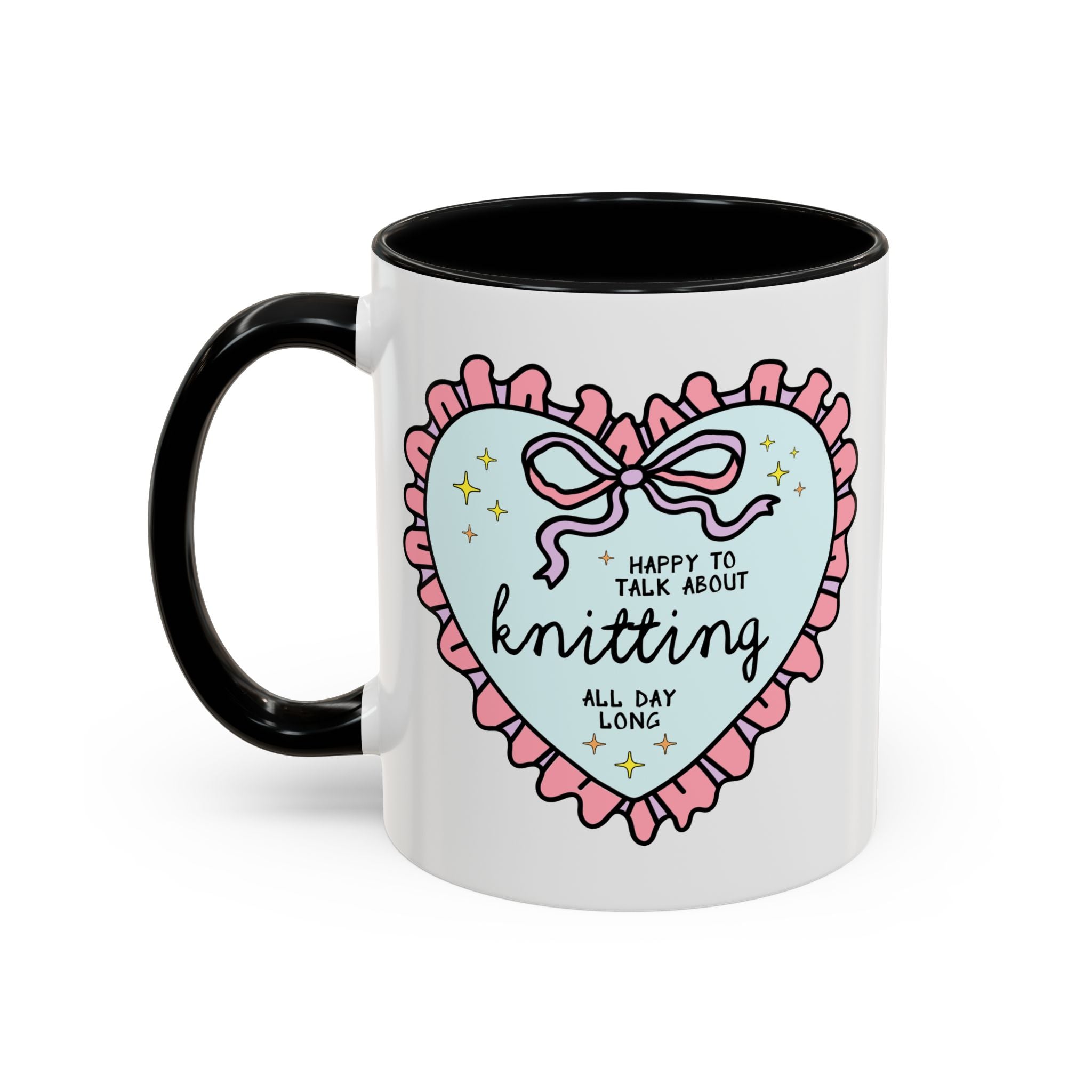 Happy to Talk About Knitting All Day Long Coffee Mug