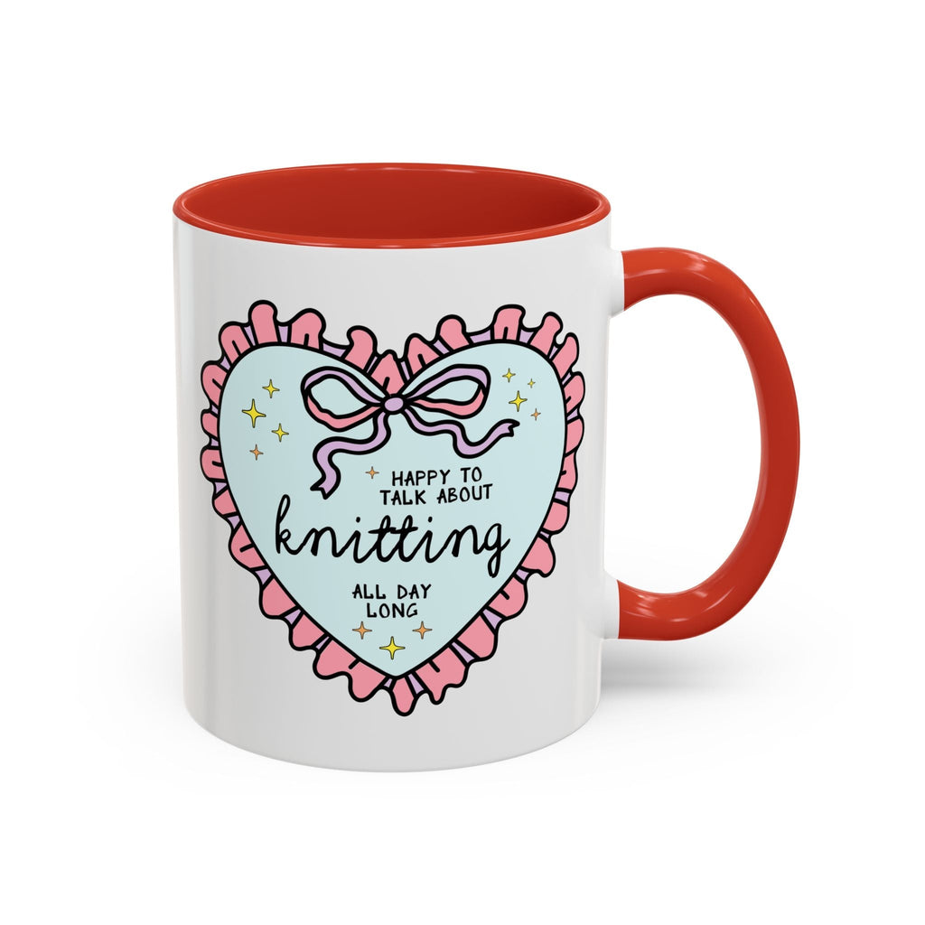Happy to Talk About Knitting All Day Long Coffee Mug