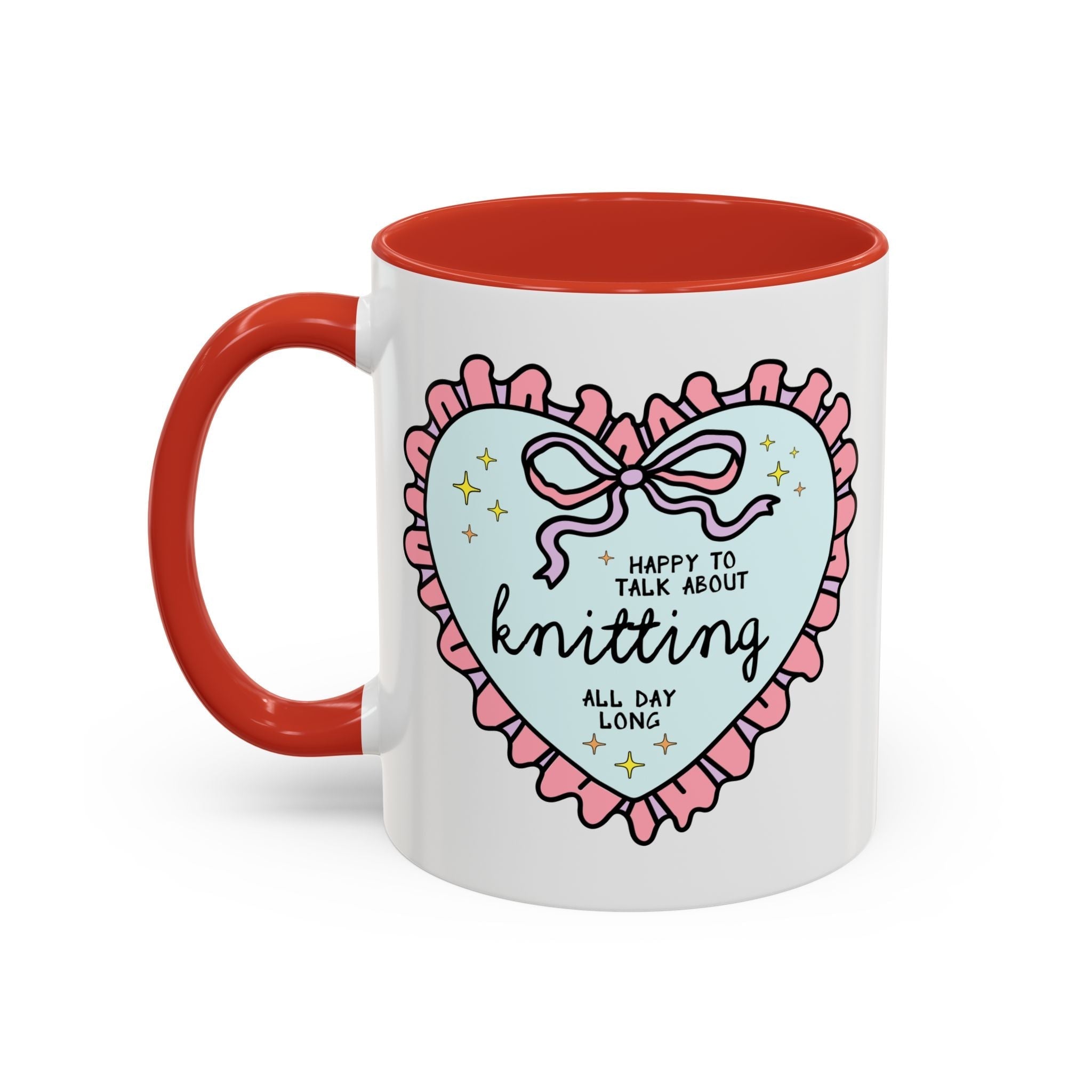 Happy to Talk About Knitting All Day Long Coffee Mug