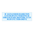 History Bumper Sticker: Alexander Hamilton US History