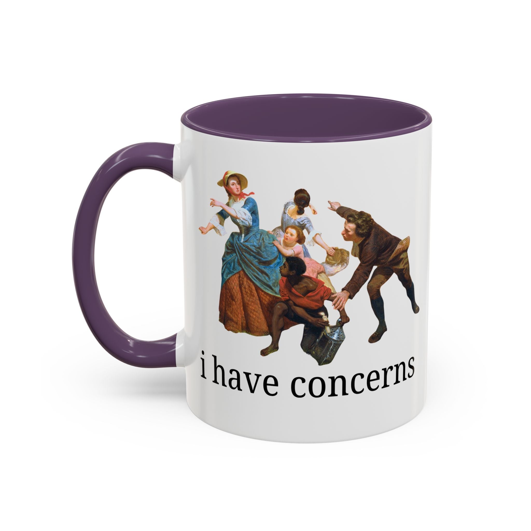 I Have Concerns Art History Coffee Mug: Mrs. Schuyler Burning Her Wheat Fields