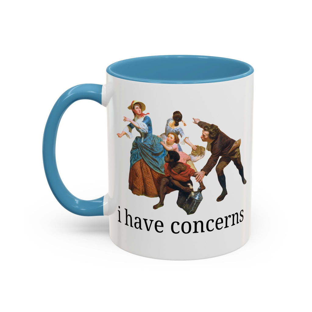 I Have Concerns Art History Coffee Mug: Mrs. Schuyler Burning Her Wheat Fields