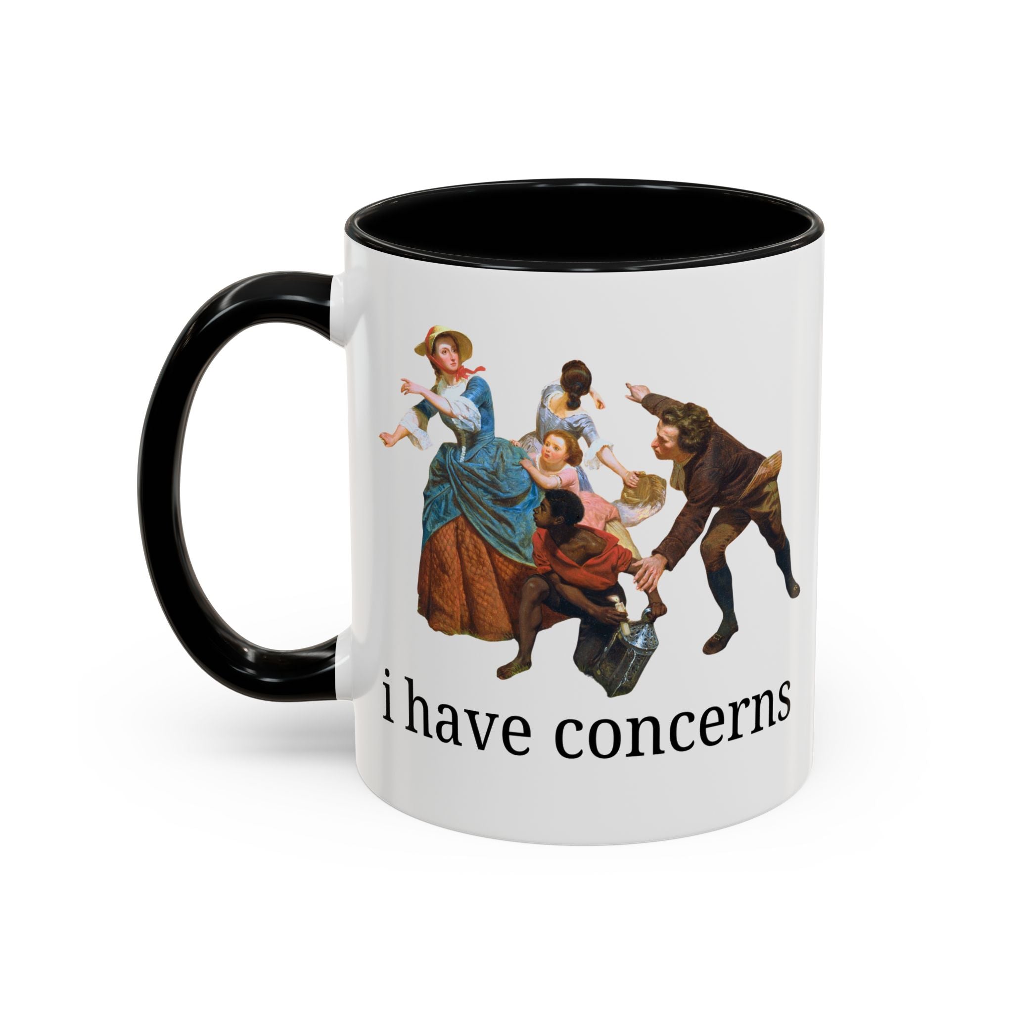 I Have Concerns Art History Coffee Mug: Mrs. Schuyler Burning Her Wheat Fields