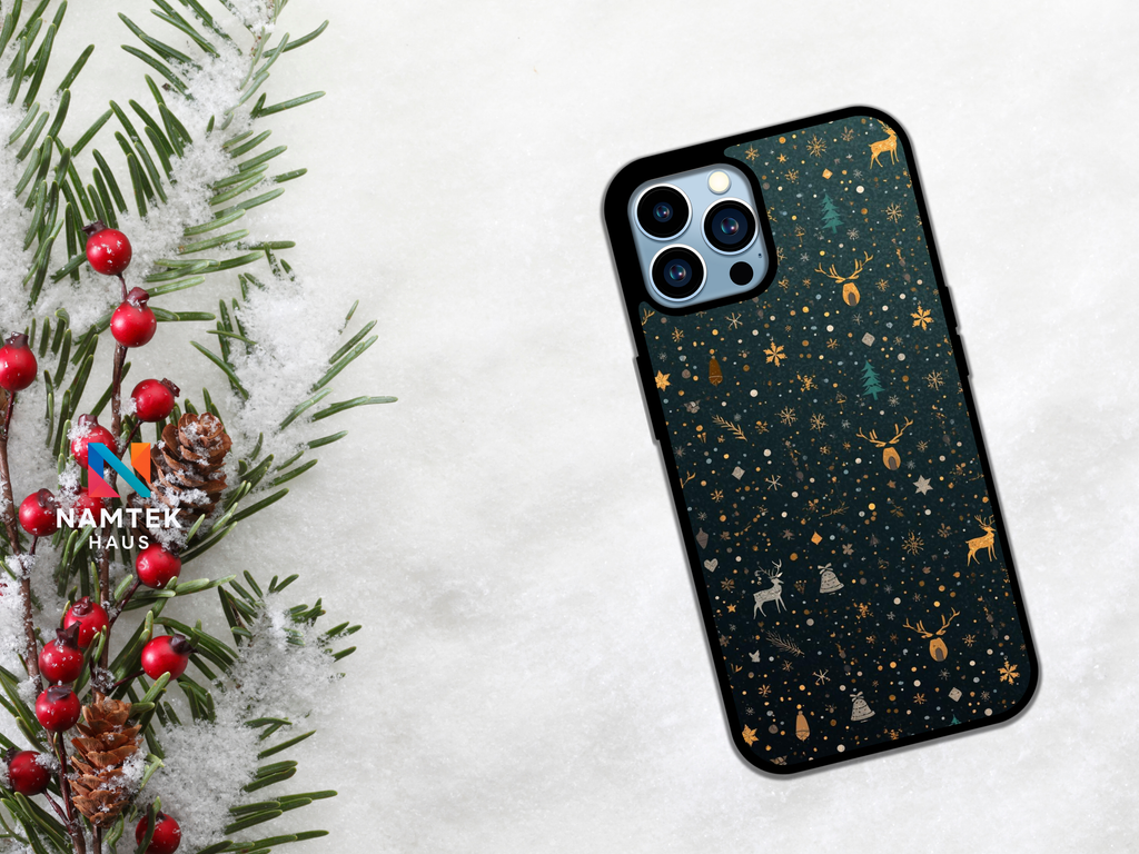 Midnight Reindeer Luxe Holiday Edition Christmas Phone Case