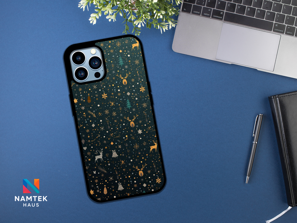 Midnight Reindeer Luxe Holiday Edition Christmas Phone Case