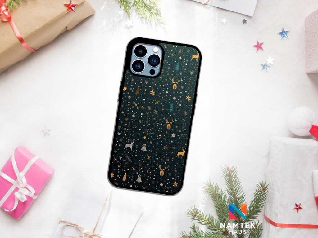 Midnight Reindeer Luxe Holiday Edition Christmas Phone Case