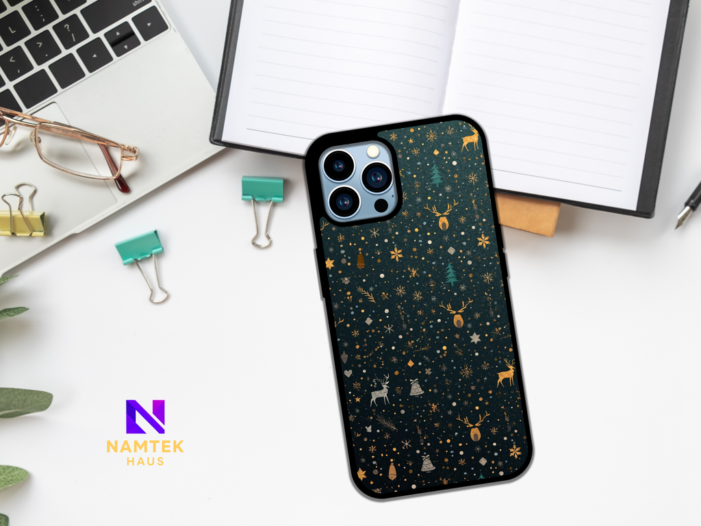 Midnight Reindeer Luxe Holiday Edition Christmas Phone Case