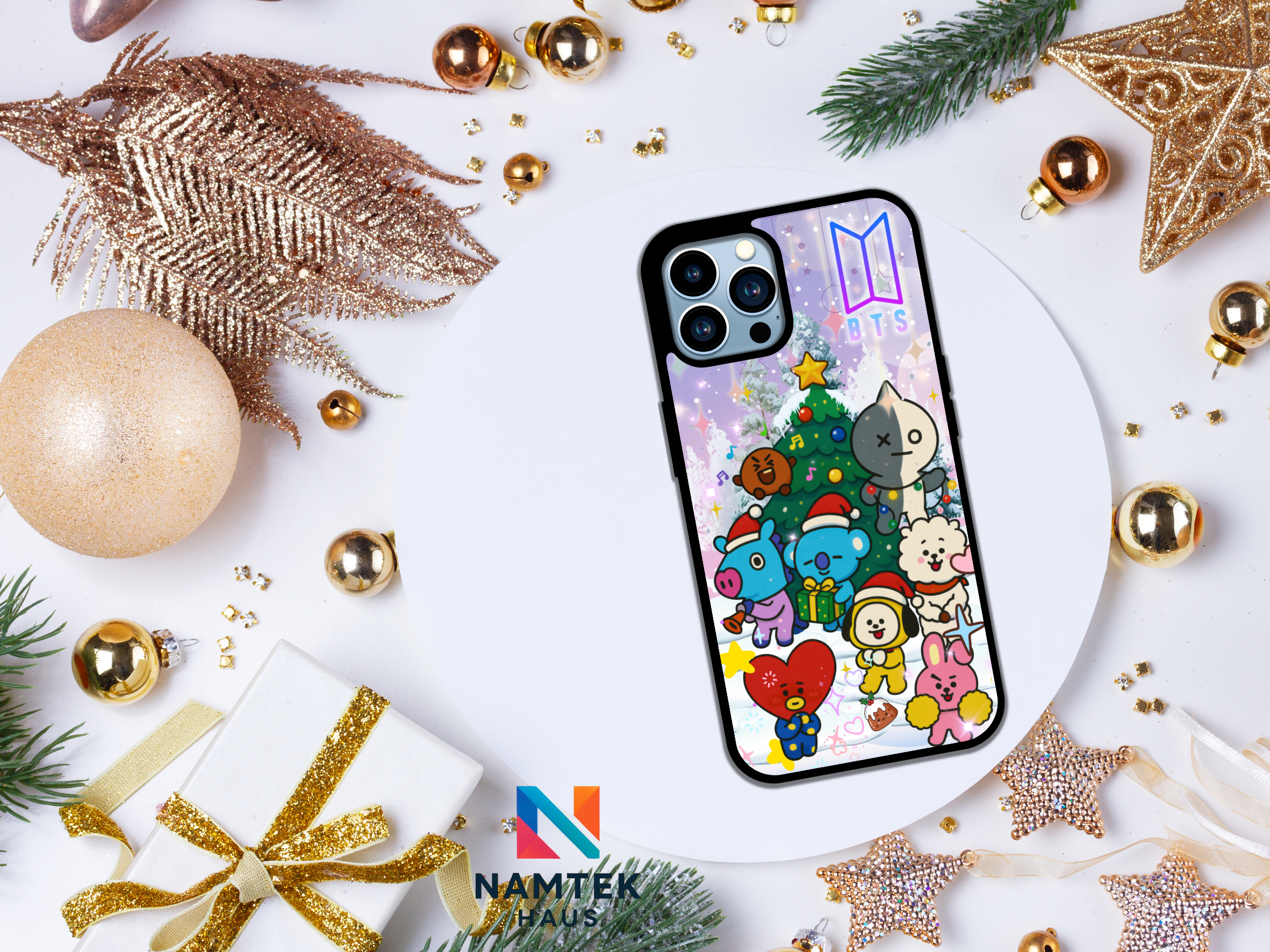 BTS Bias BT21 Christmas KPop Phone Case