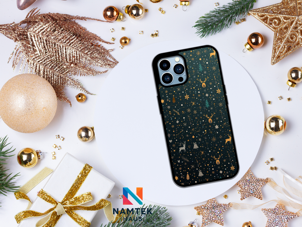 Midnight Reindeer Luxe Holiday Edition Christmas Phone Case