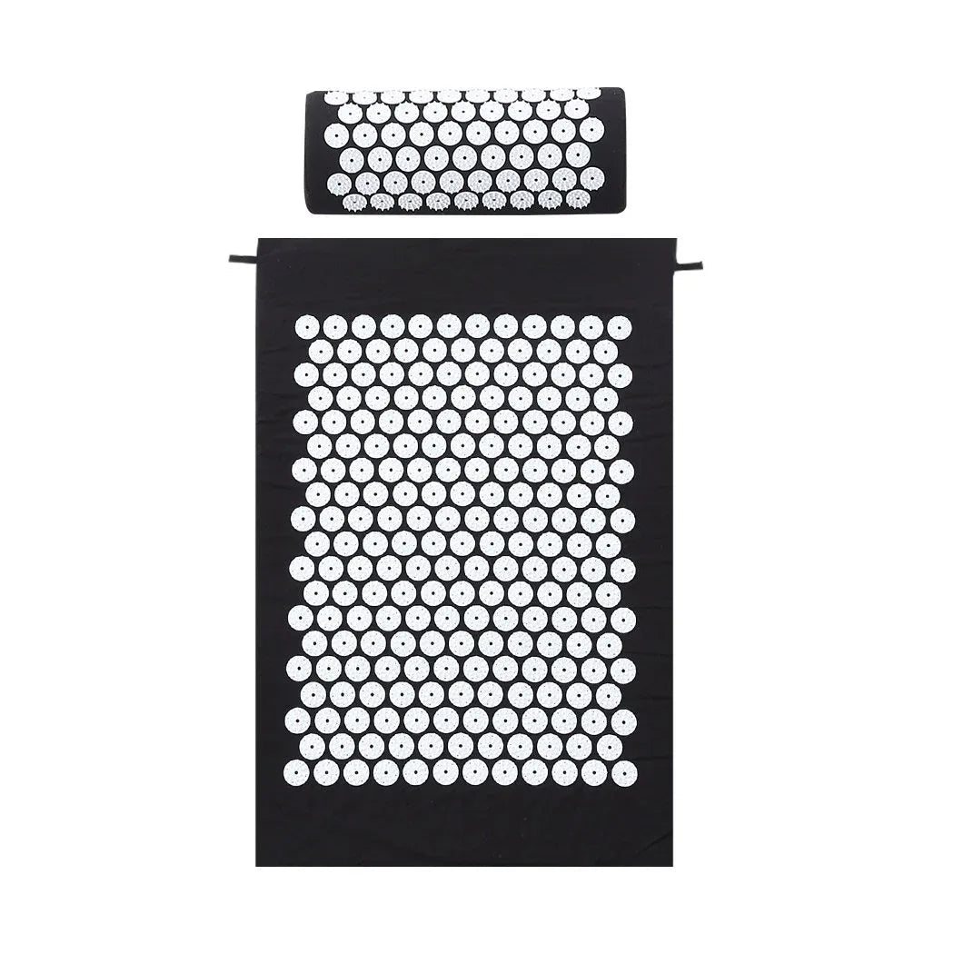 Acupressure Mat Yoga Massage Shakti Sit Lying Pain Stress Relax Black