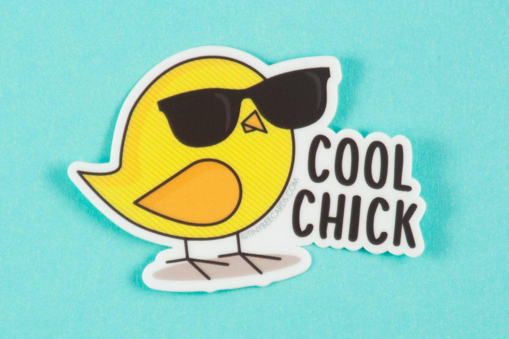 Funny Vinyl Sticker "Cool Chick"