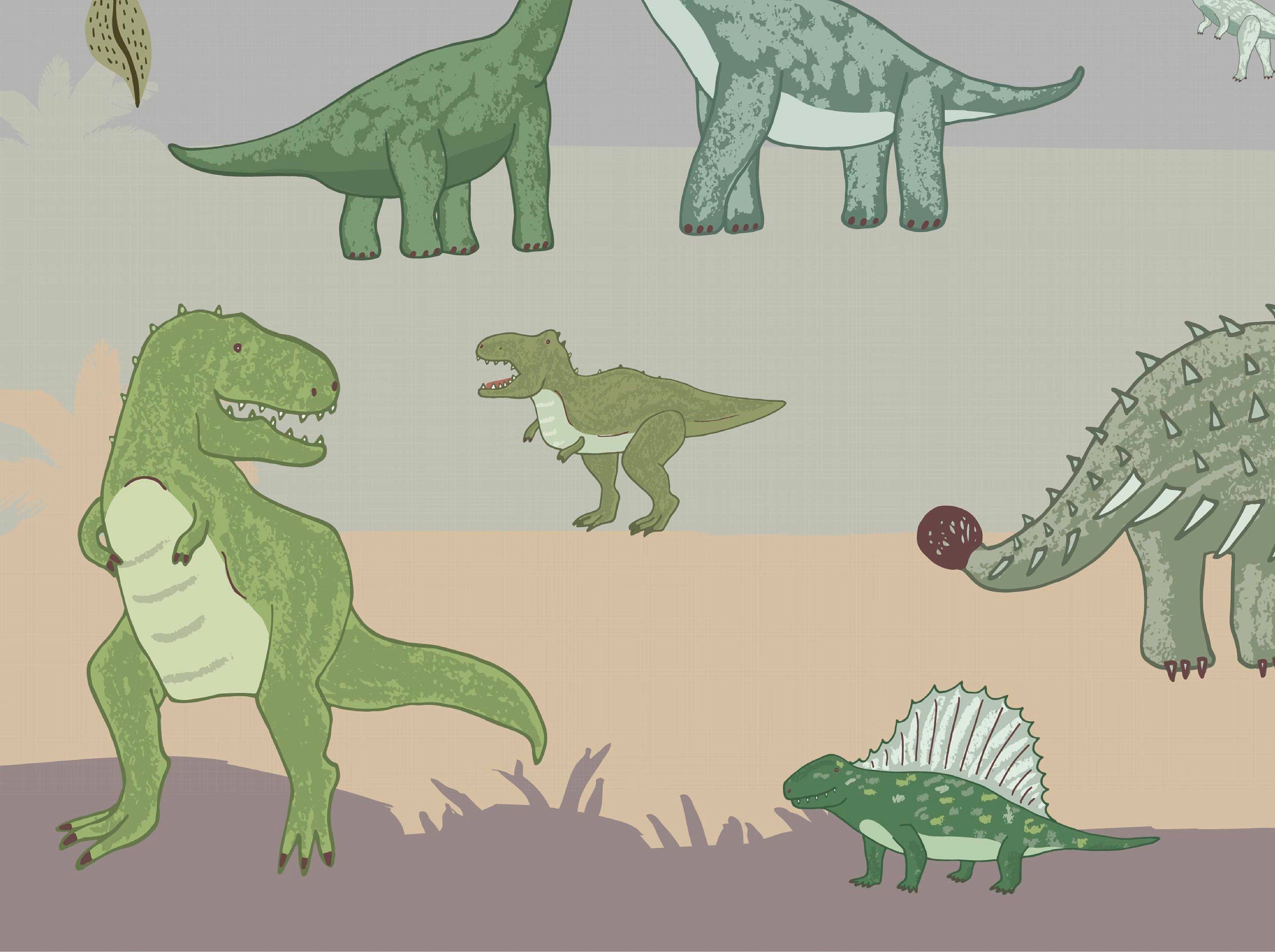 Dinosaur Mountain Wallpaper | Kitchen + Metal