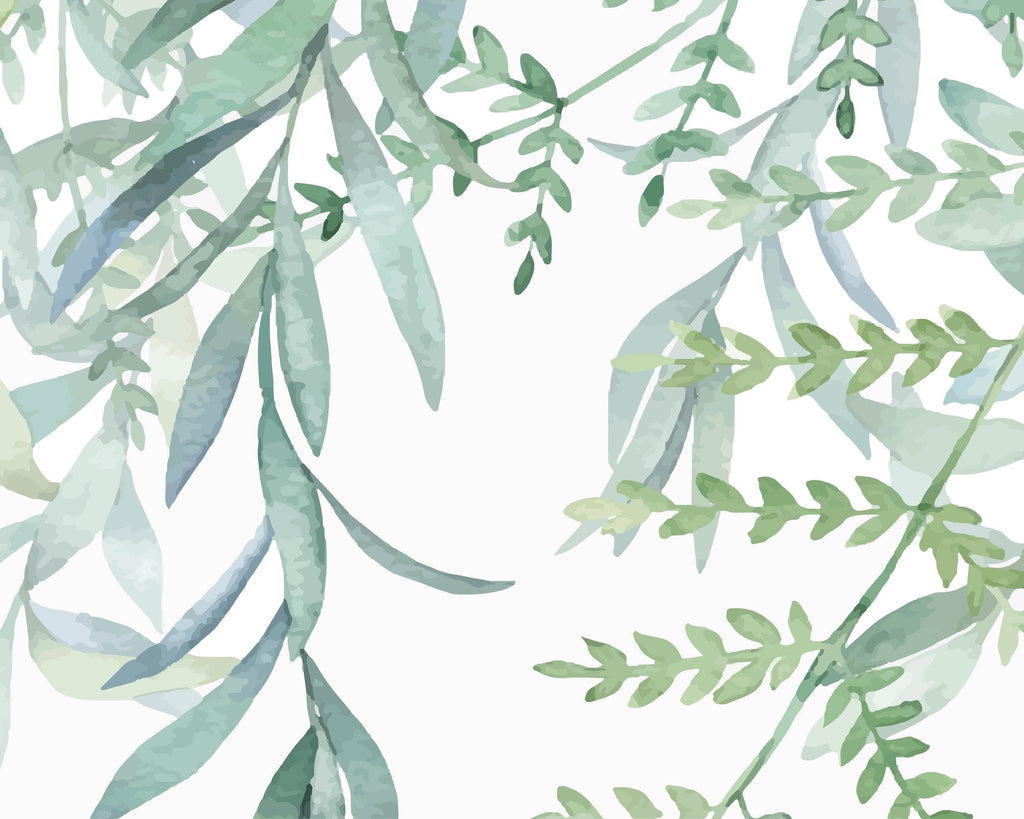 Hanging leaves wallpaper | Kitchen + Metal