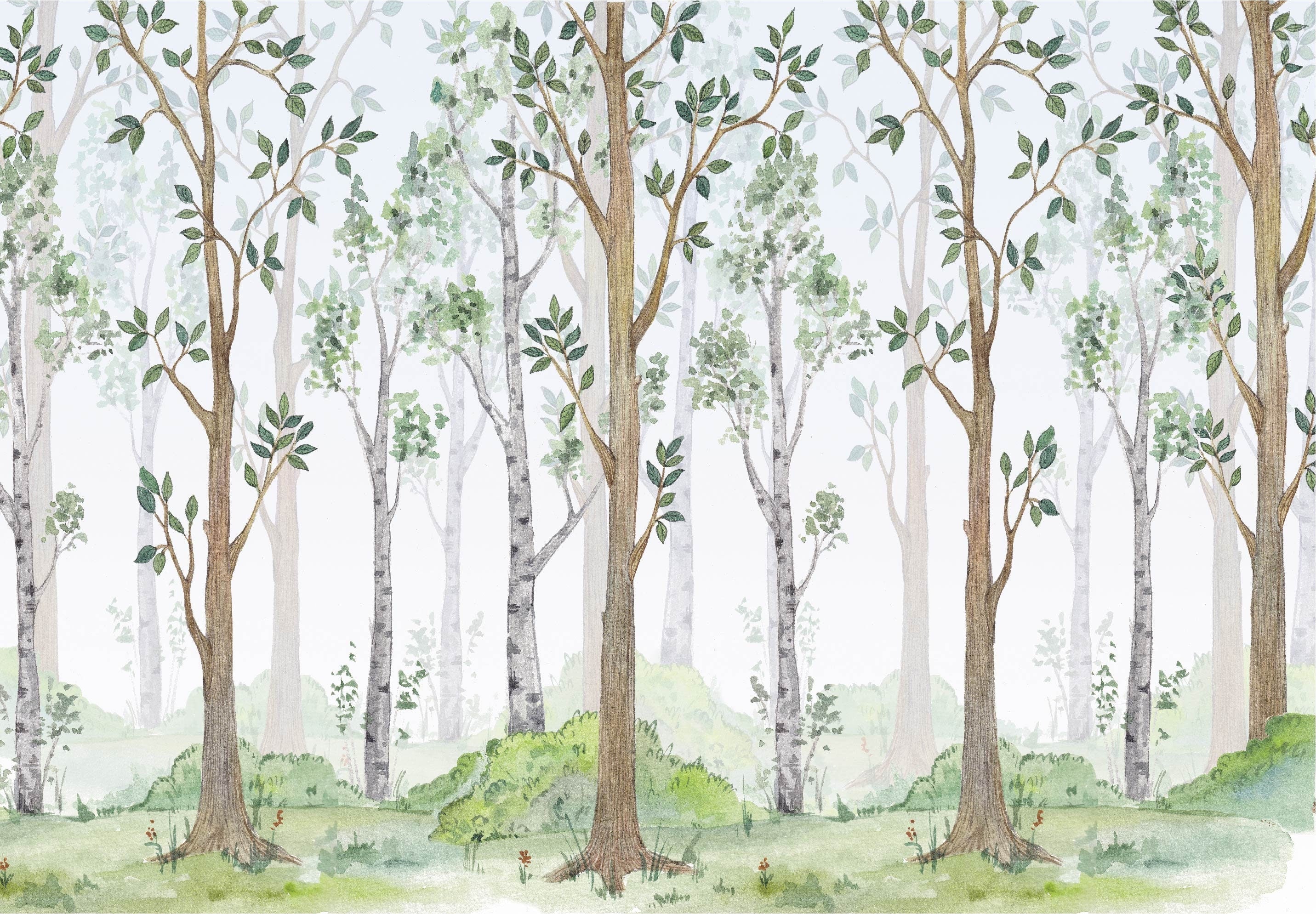 Woodland Wallpaper | Kitchen + Metal