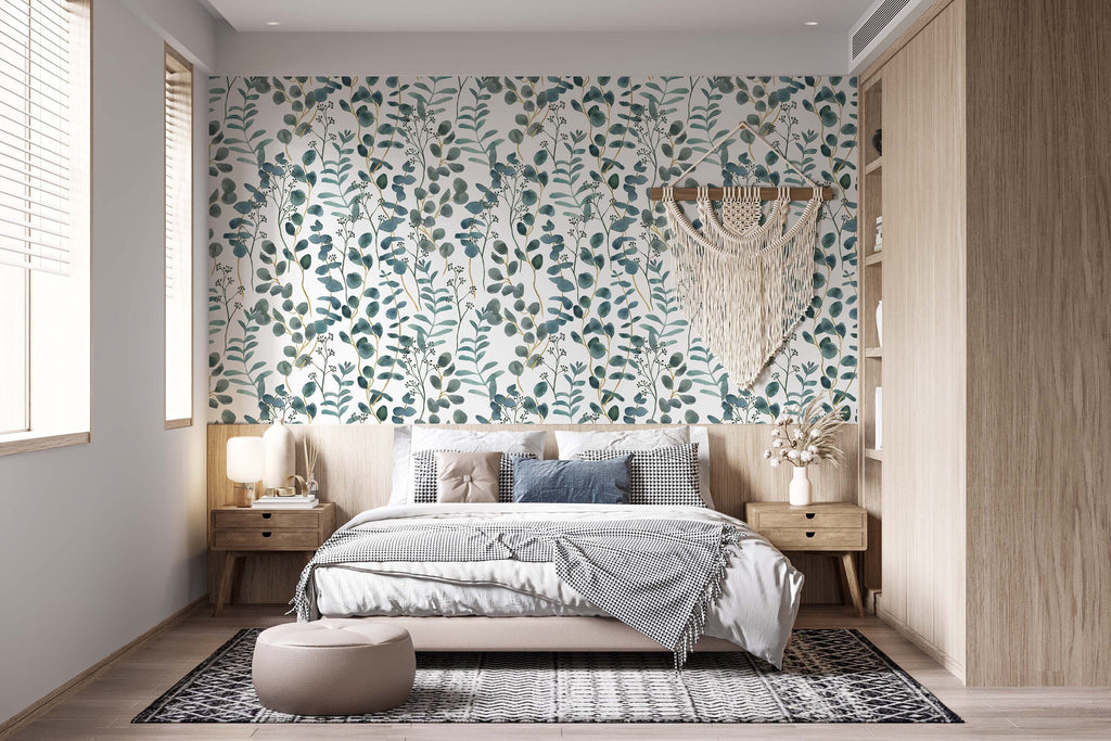 Eucalyptus Leaves Wallpaper | Kitchen + Metal