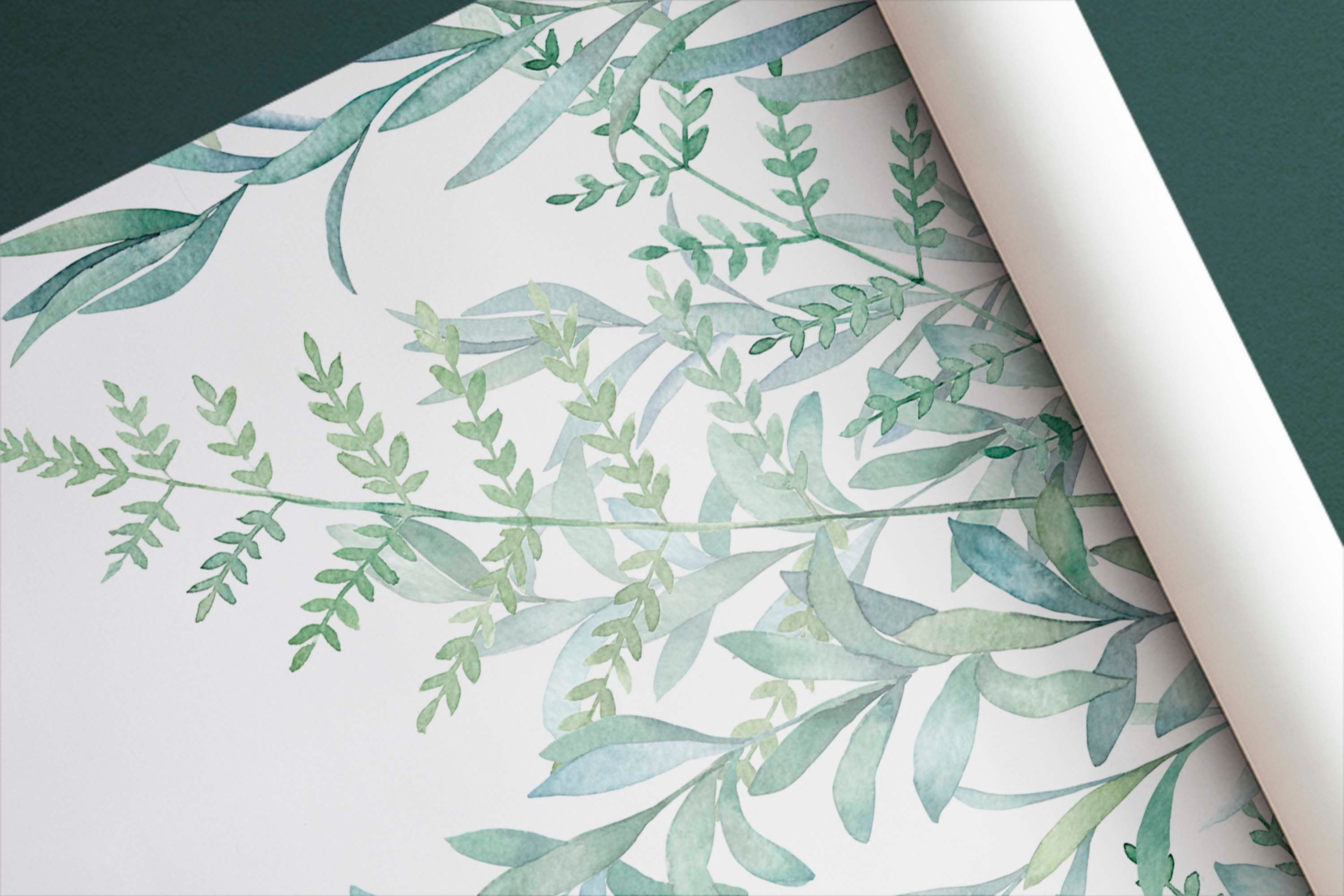 Hanging leaves wallpaper | Kitchen + Metal