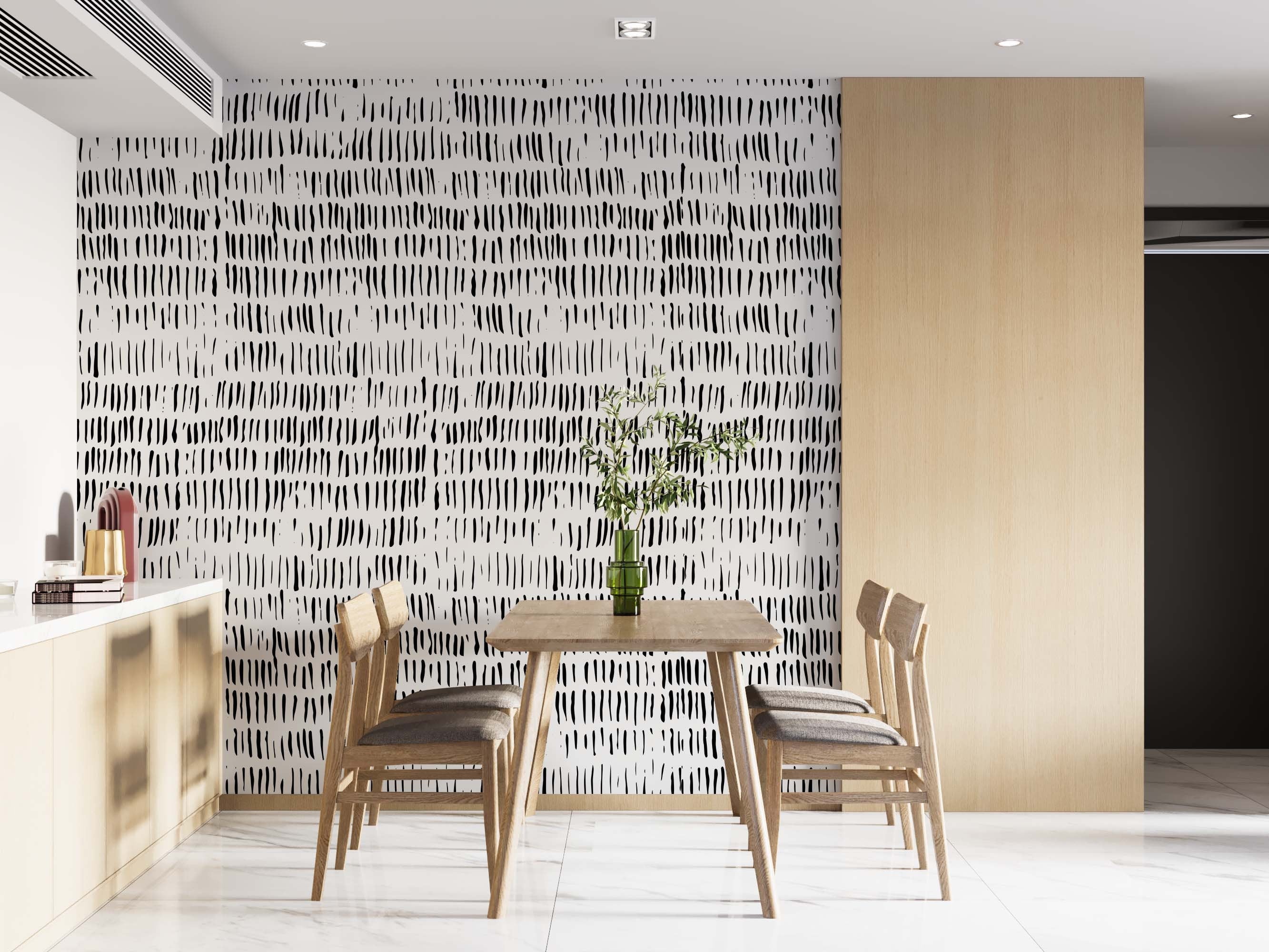 Brush strokes wallpaper | Kitchen + Metal