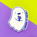 Cute Ghost Vinyl Sticker "Creep It Real!"