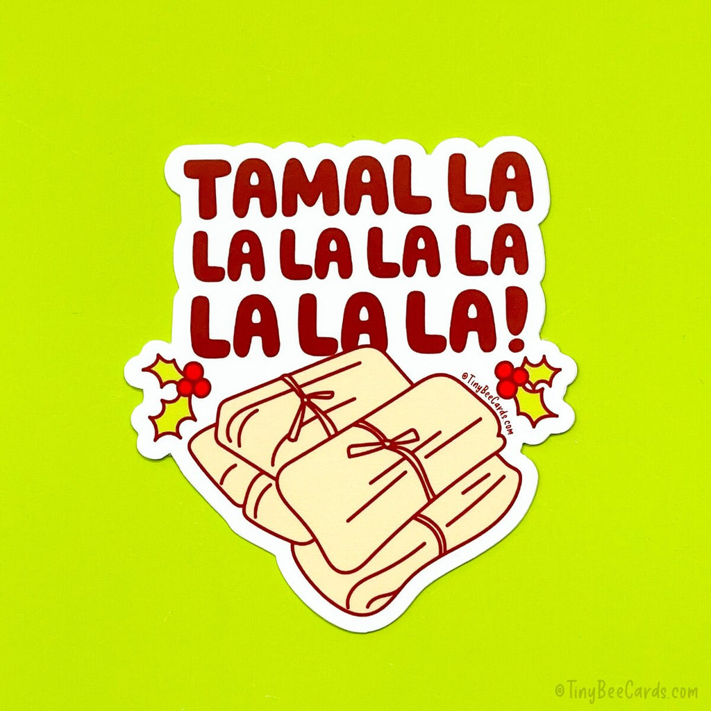 Tamales Christmas Vinyl Sticker