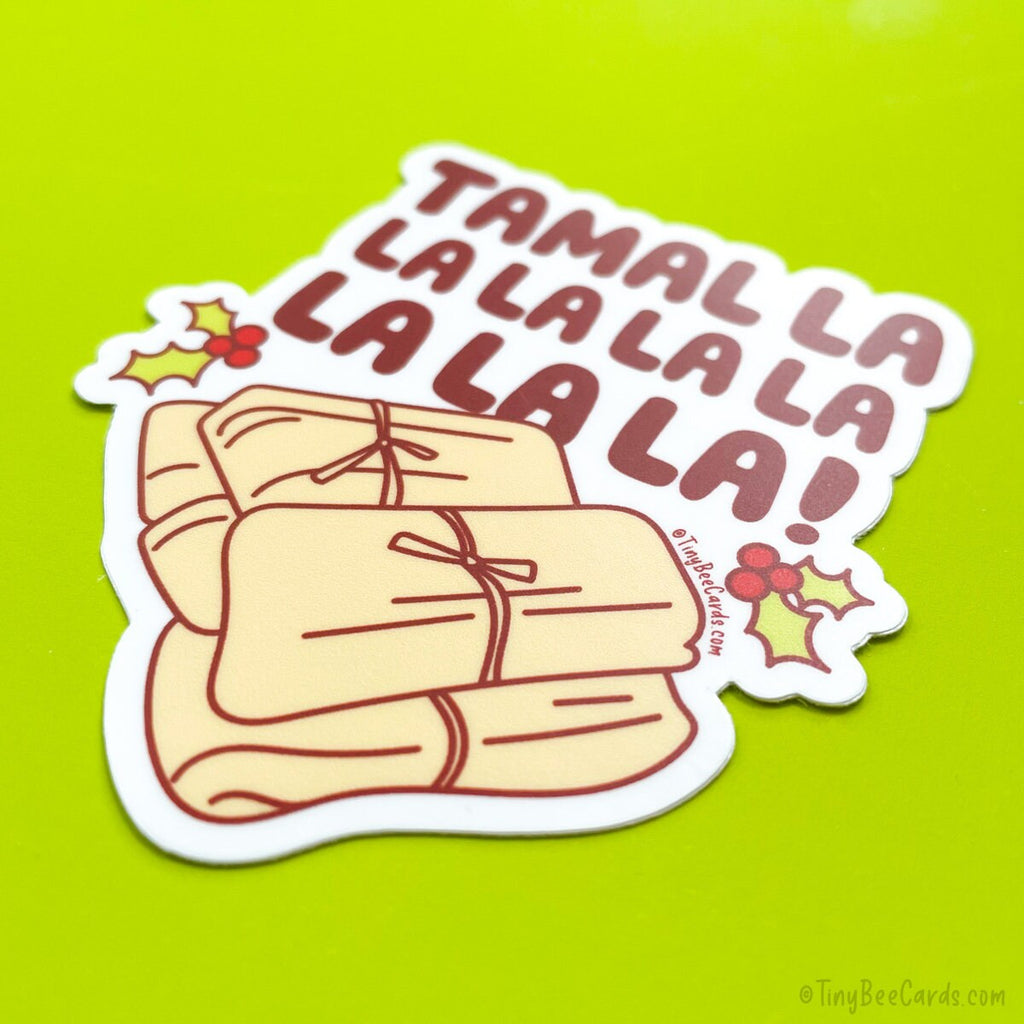 Tamales Christmas Vinyl Sticker