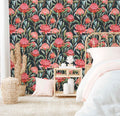 Dark Garden Wallpaper | Kitchen + Metal