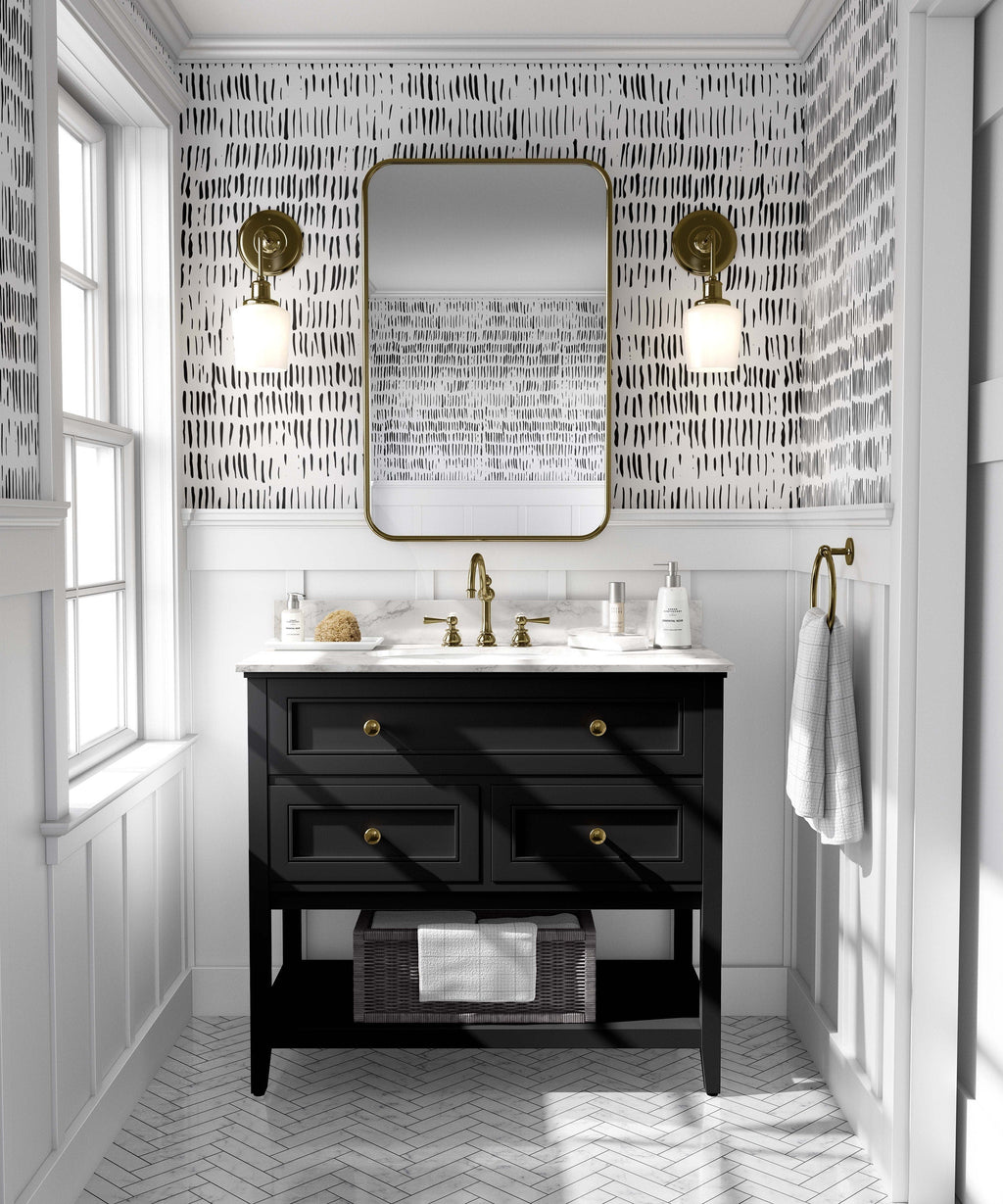 Brush strokes wallpaper | Kitchen + Metal