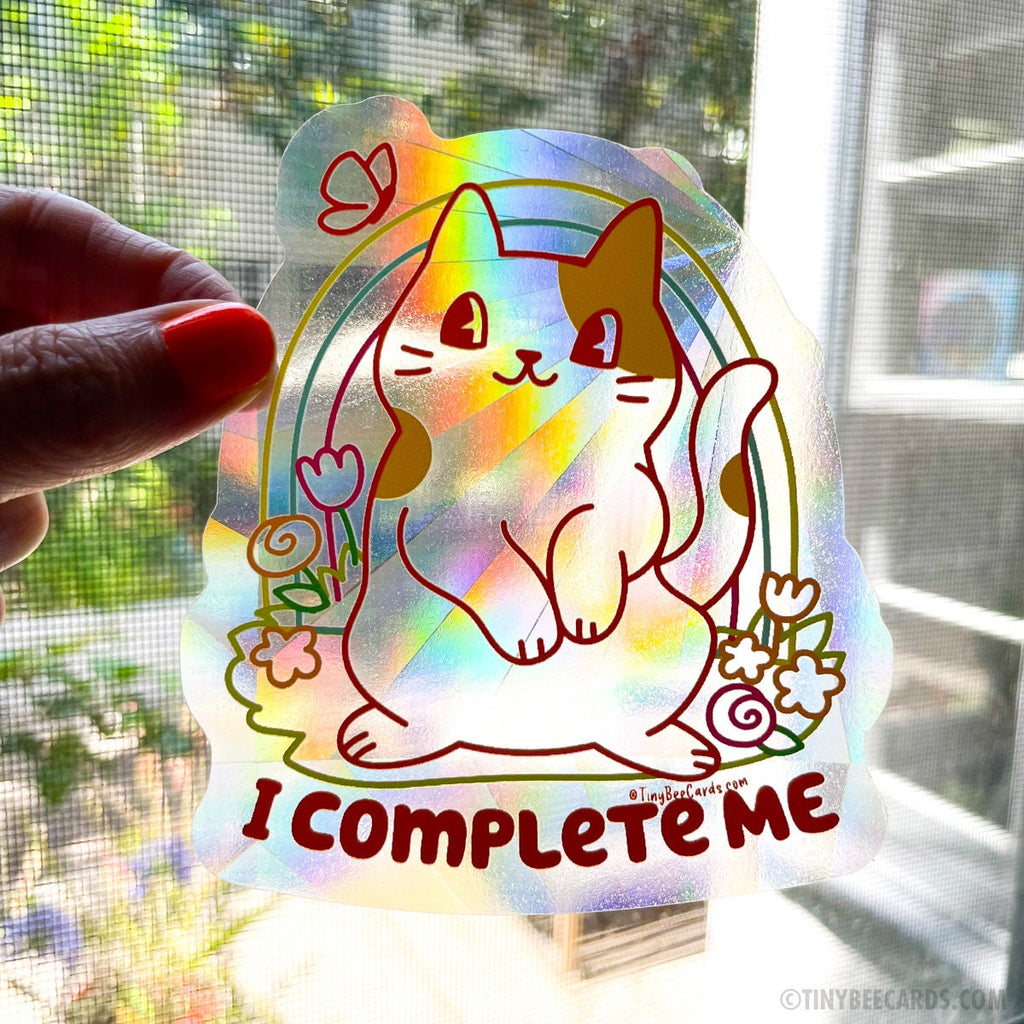 Cat Self Love Suncatcher Rainbow Maker Decal
