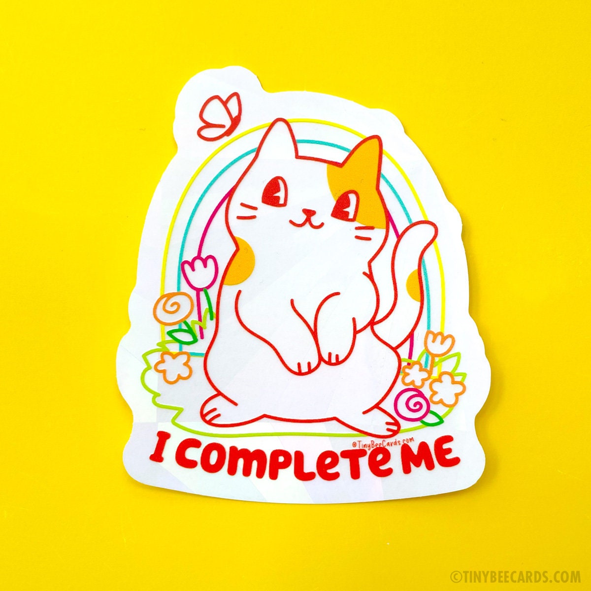 Cat Self Love Suncatcher Rainbow Maker Decal