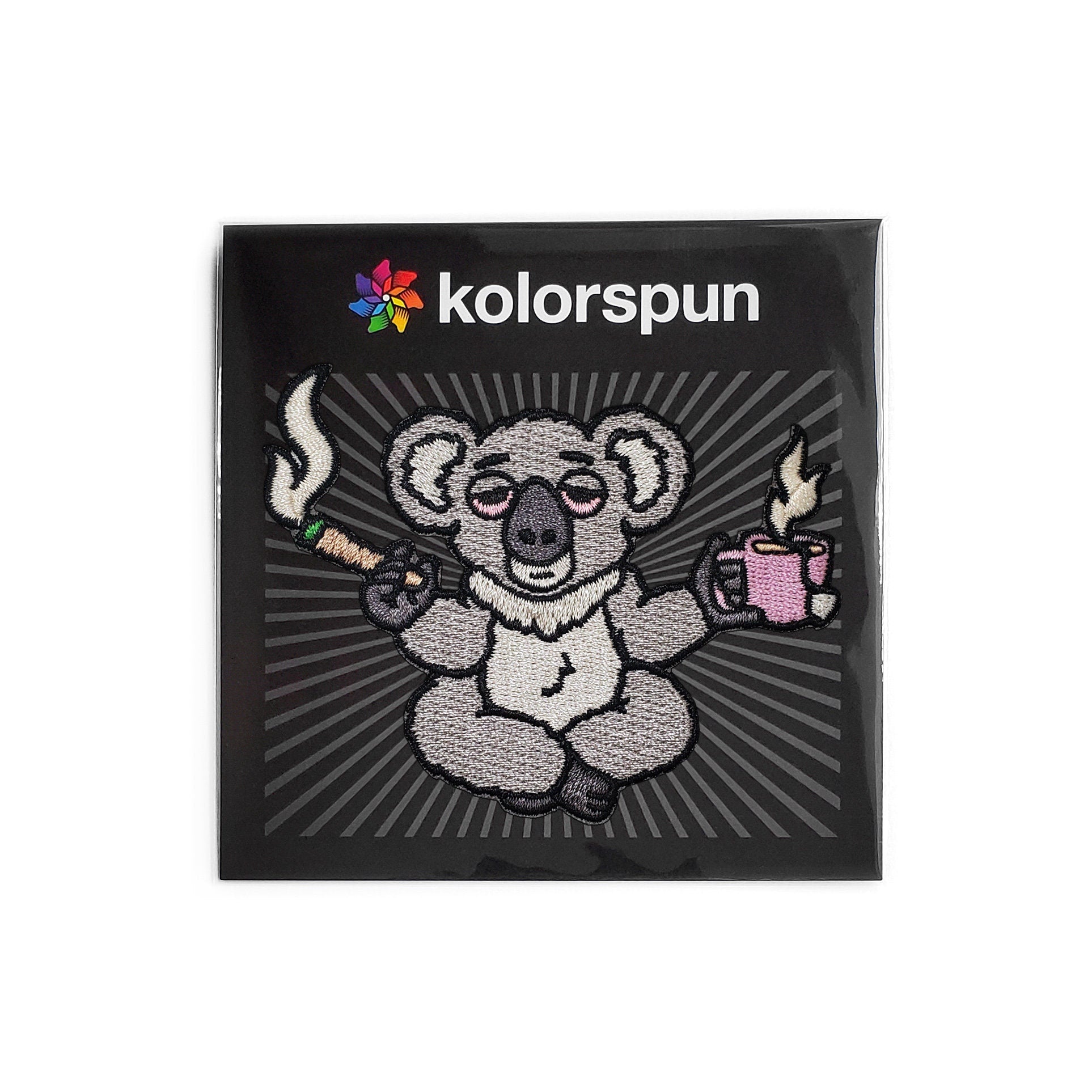 High Koala Tea Pun Patch