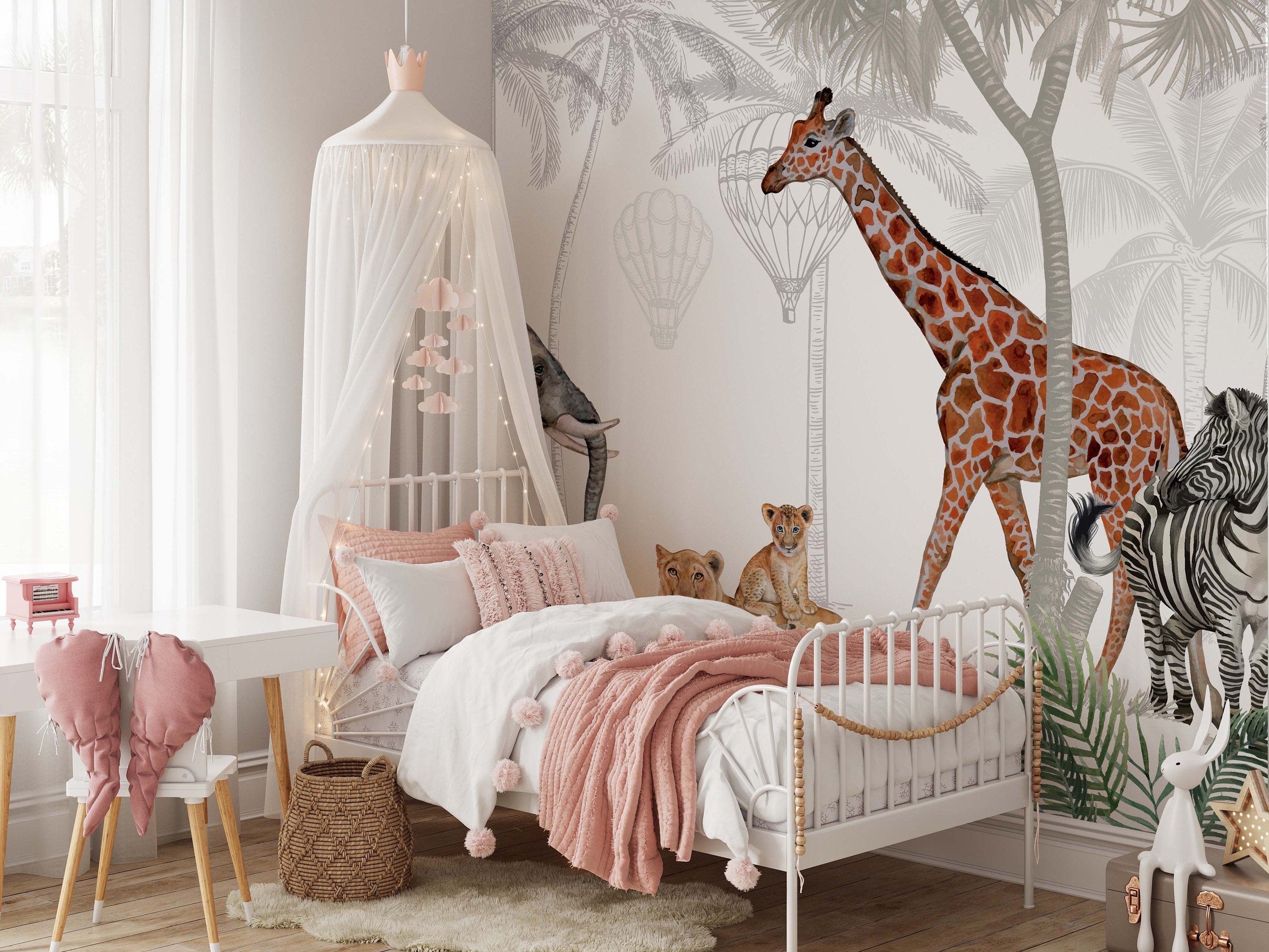 Safari Wallpaper Mural | Kitchen + Metal