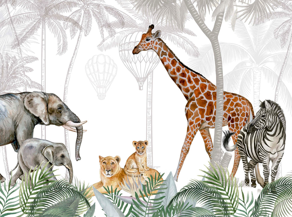 Safari Wallpaper Mural | Kitchen + Metal