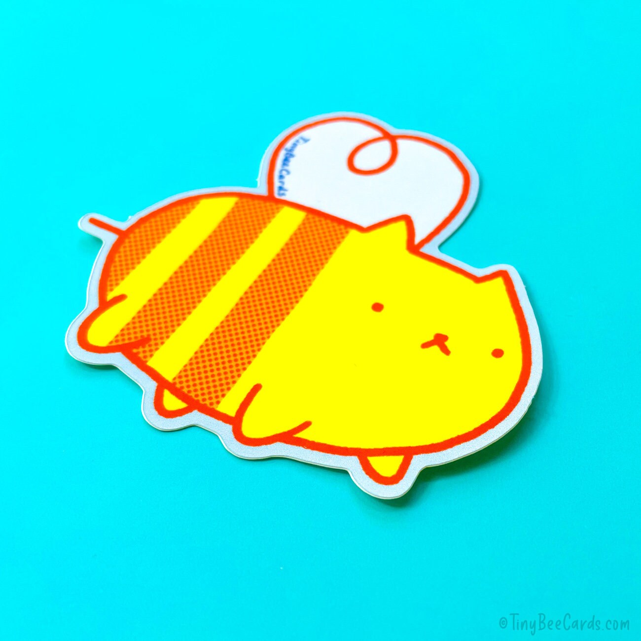 Cat Bee Vinyl Sticker