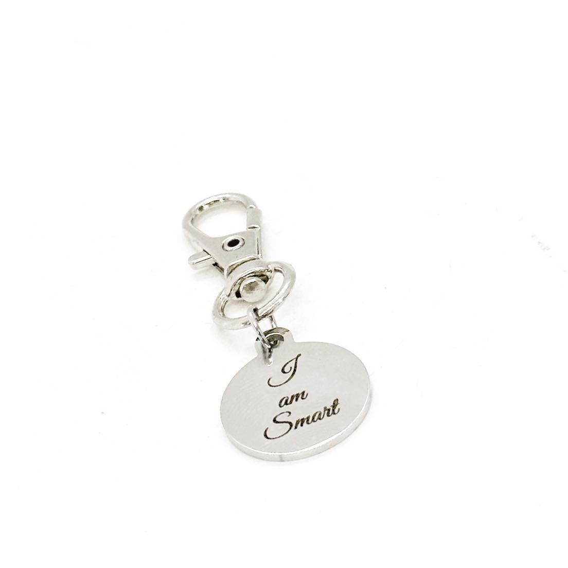 I Am Smart Clip On Charm, Keychain Charm, Motivating, Encouragement, Bag Charm, Graduation, Going To College, Gift For Her, Gift For Him