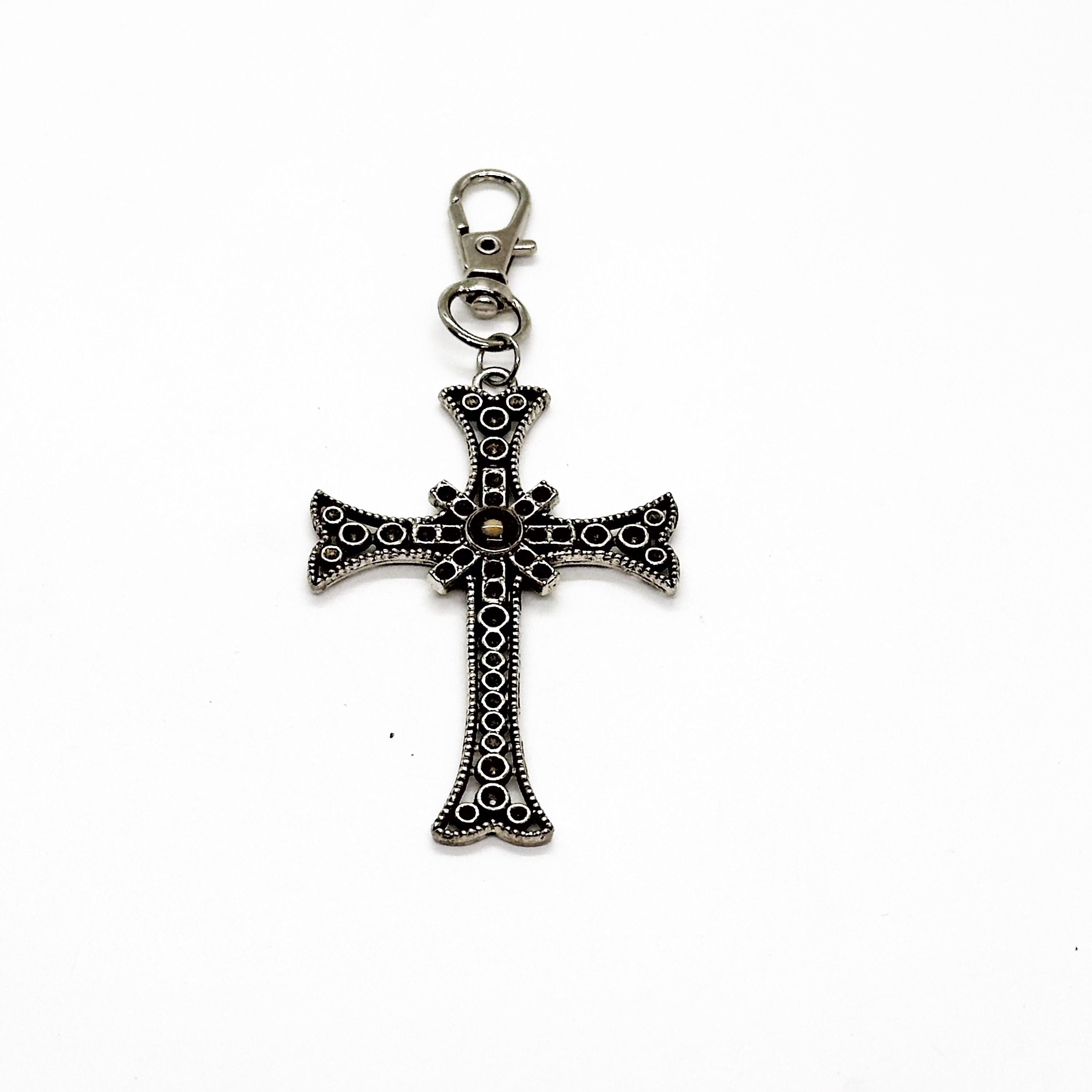Mustard Seed Cross Clip On Charm, Large Cross Charm, Christian Gift, Bag Tag, Purse Charm, Christian, Matthew 17 20 Bag Clip, Faith Gift
