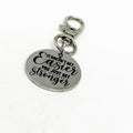 You Are Stronger Clip On Charm, It Doesn't Get Easier, You Get Stronger, Key Chain Charm, Bag Charm, Motivational, Encouragement, Dream Big