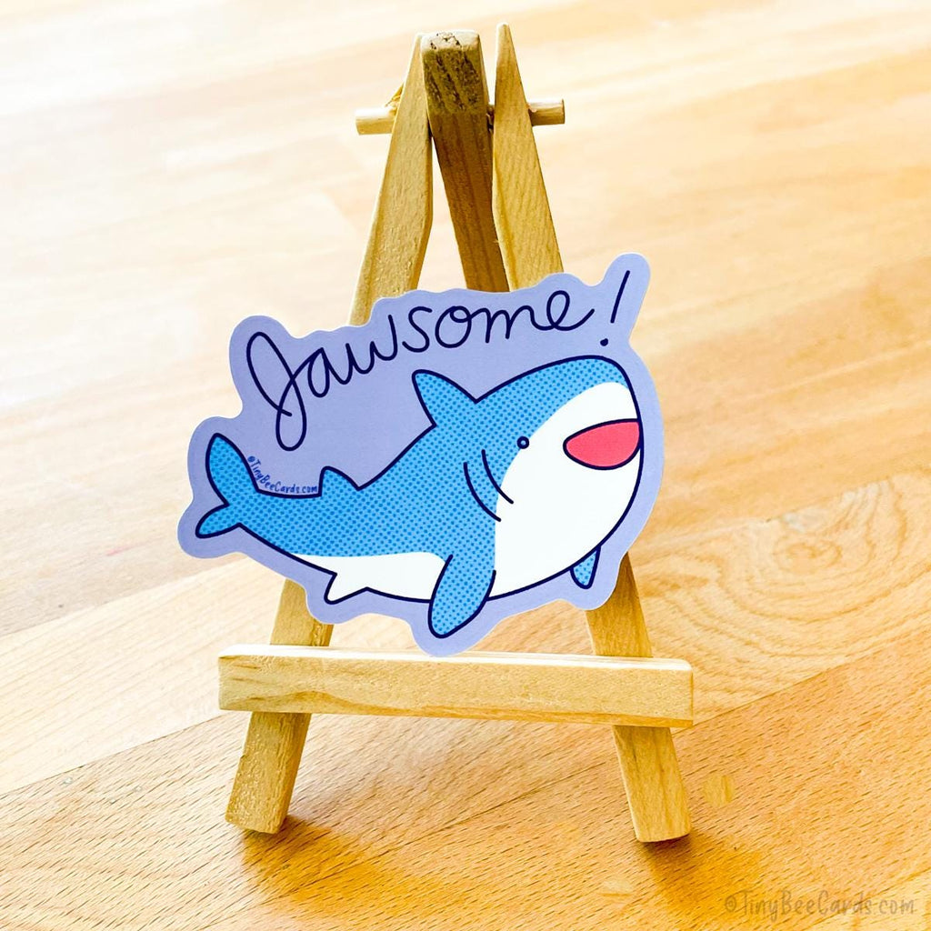 Shark Vinyl Sticker "Jawsome!"