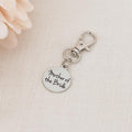 Mother Of The Bride Clip On Charm Stainless Steel Engraved Wedding Bag Charm Purse Charm Bridal Party Gift