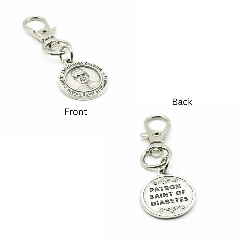 Saint Josemaria Escriva Patron Saint Of Diabetes Clip On Charm Faith Gift Religious Bag Charm Purse Zipper Charm
