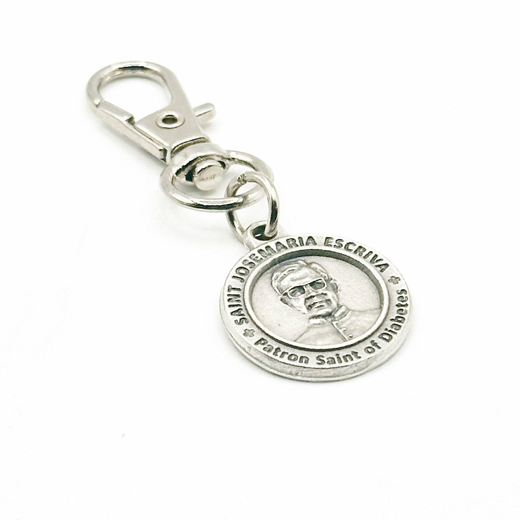 Saint Josemaria Escriva Patron Saint Of Diabetes Clip On Charm Faith Gift Religious Bag Charm Purse Zipper Charm
