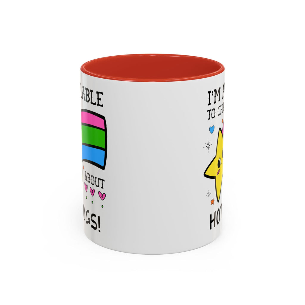 I'm Available to Chat About Hot Dogs Coffee Mug