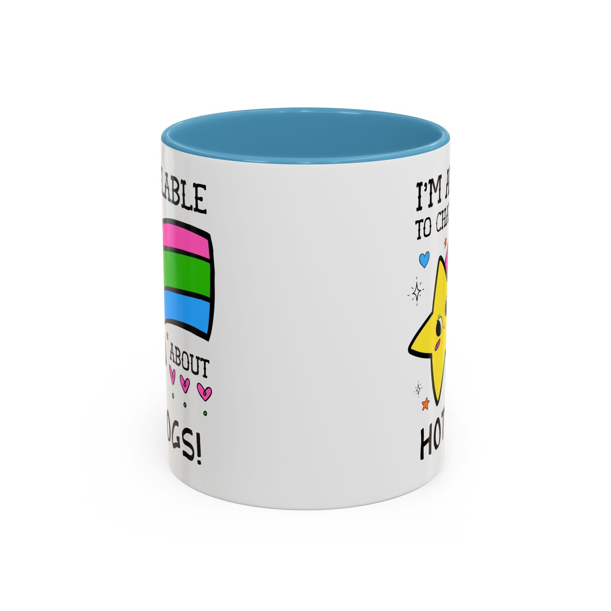 I'm Available to Chat About Hot Dogs Coffee Mug