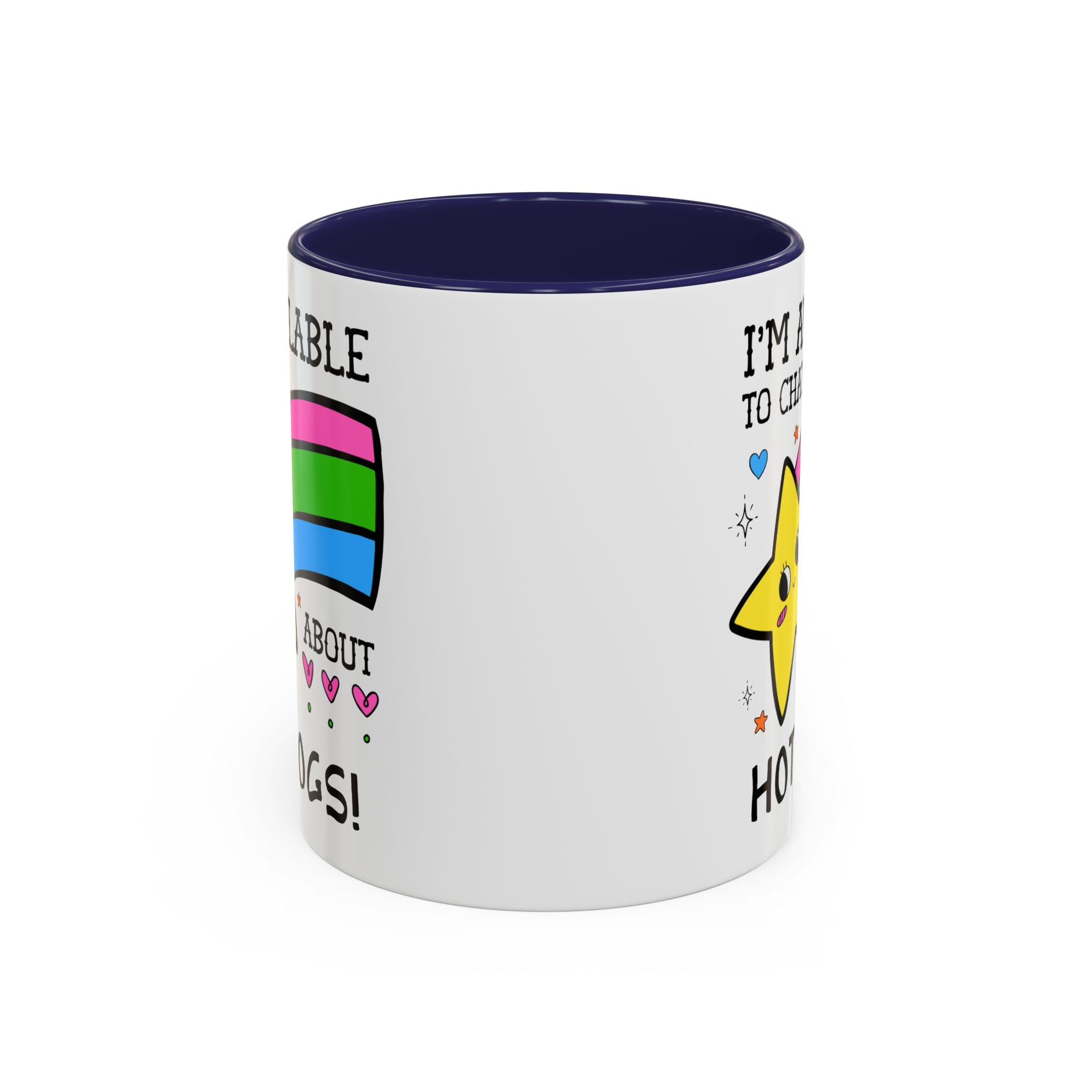 I'm Available to Chat About Hot Dogs Coffee Mug