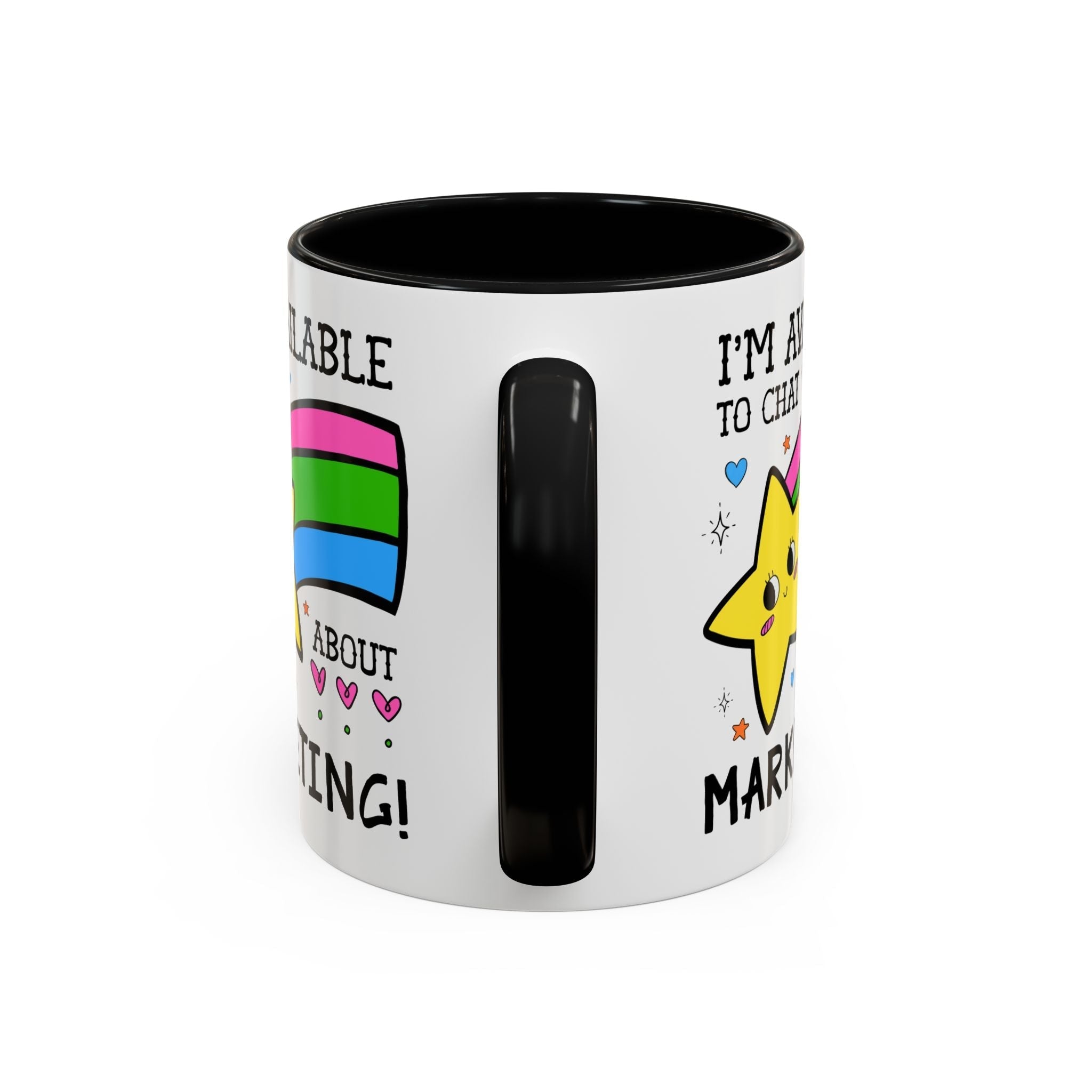 I'm Available to Chat About Marketing Coffee Mug