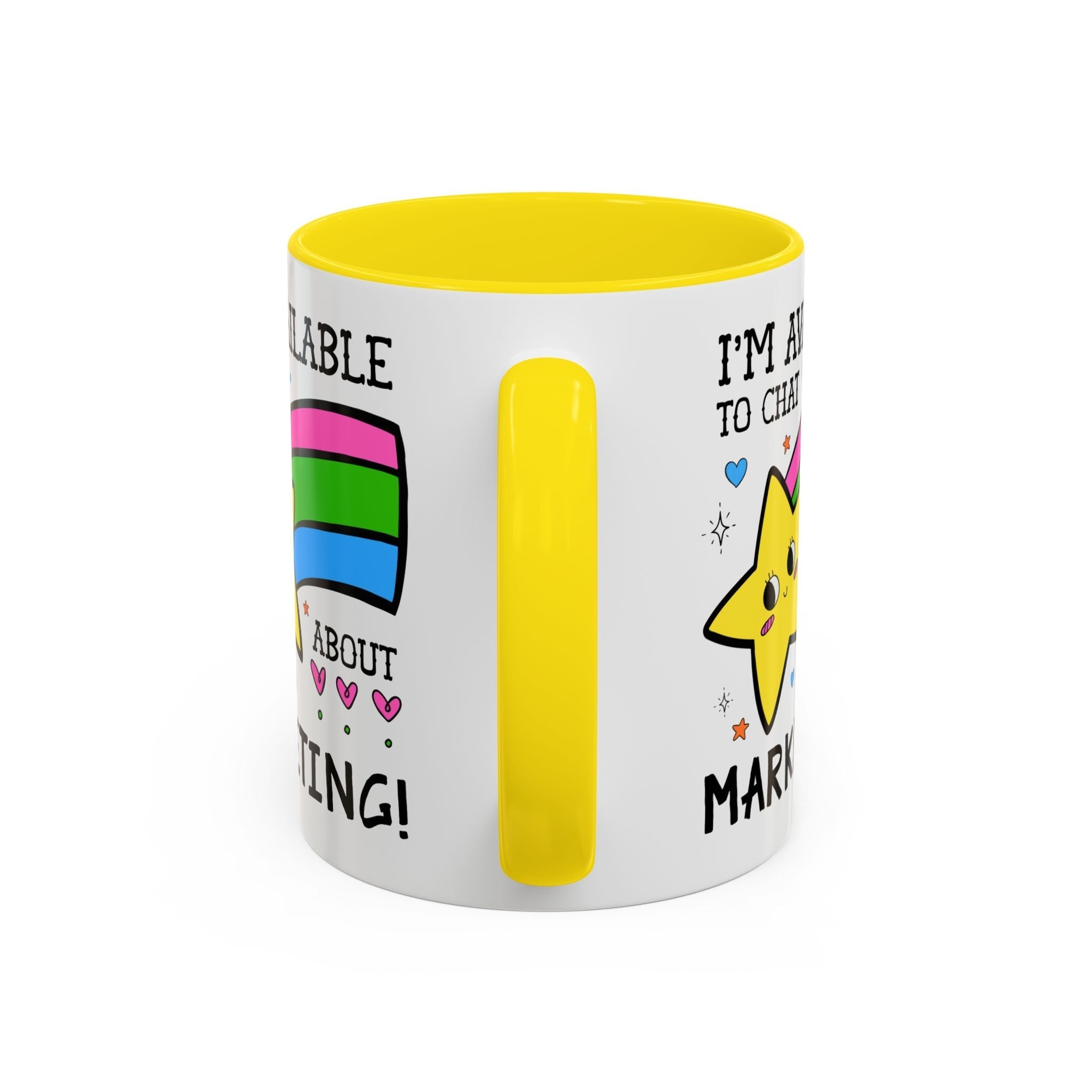 I'm Available to Chat About Marketing Coffee Mug